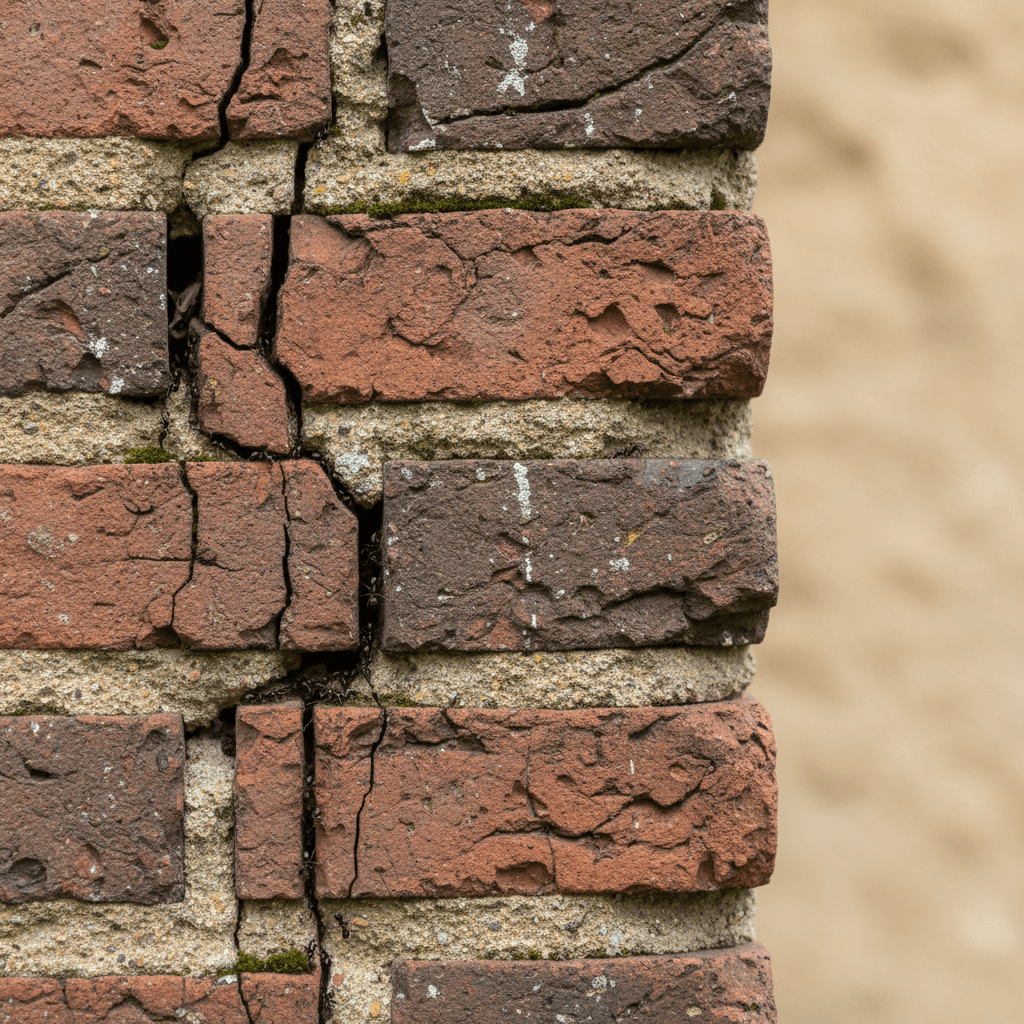 Ameisenstraßen am Mauerwerk